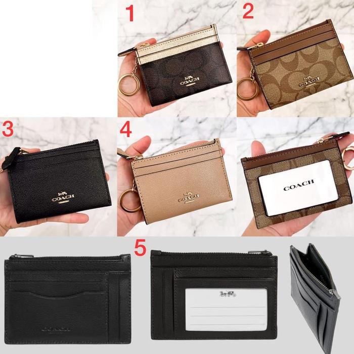 COACH CARD CASE ID WITH ZIP ORIGINAL READY STOCK