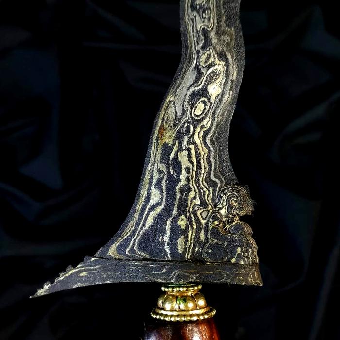 Keris Wingit Kanjeng Kyai Semar Ismoyo Luk 13 Pamor Pedaringan Kebak Tangguh Mataram Sepuh Kuno Orig