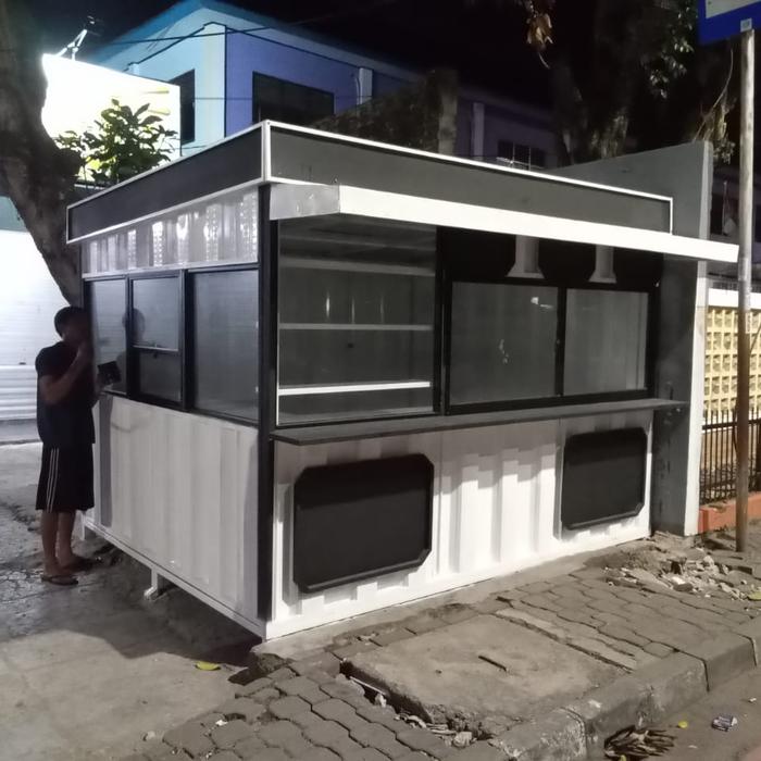 Booth Container Premium Viral 3x2x2.5 Knockdown Portable Gerobak Stank Kontainer