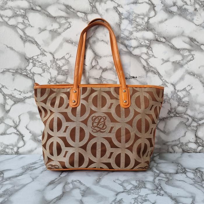 TAS TOTE WANITA LQ LOUIS QUATORZE SECOND BRANDED IMPORT / TAS TOP HANDLE WANITA LQ ORANGE
