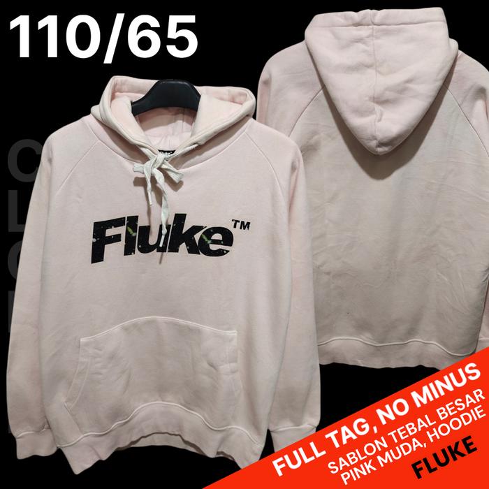 Sweater Kupluk FLUKE/Hoodie Fluke Pink/HD Fluke Pink Soft - Bekas