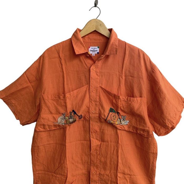 Kemeja castel bajac open collar