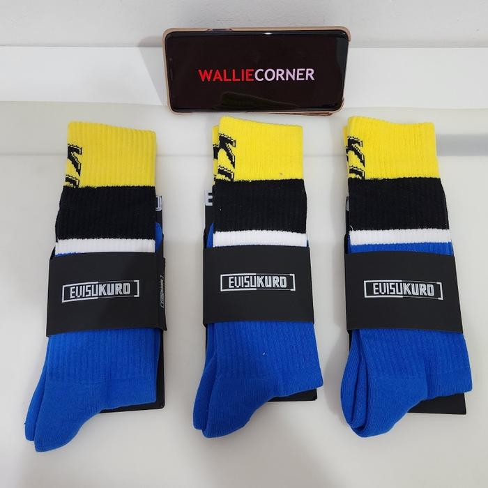 Evisu Kuro Color Block Sock jual kaos kaki