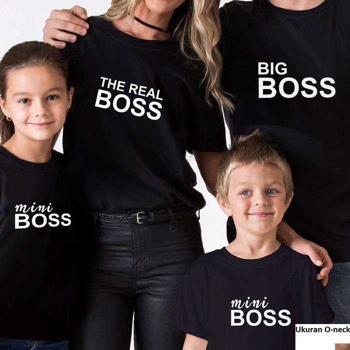 Kaos couple ayah dan anak "THE BOSS, BIG BOSS, MINI BOSS"