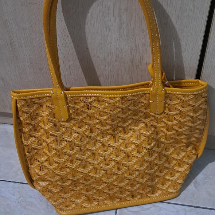 Goyard mini anjou yellow bag