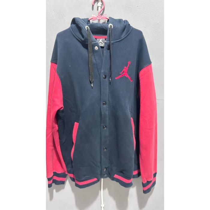 Thrifting Hoodie Nike x MLB Warna Hitam Merah