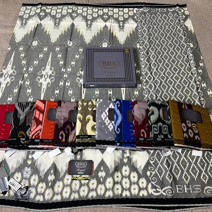 BHS Royal Kawung Jadul Mesres sutra Spunsilk Silver Jahit Tengah