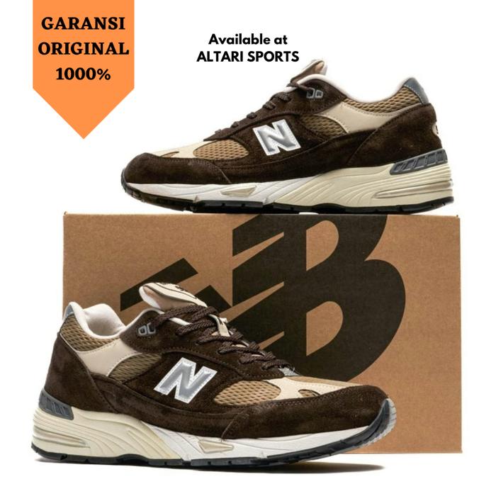 SEPATU SNEAKERS PRIA NB 991 V1 M991BGC ORIGINAL ASLI BNIB