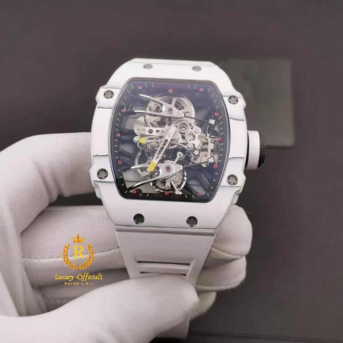JAM TANGAN RM27-02 NADAL WHITE TOURBILLON ACTIVE SWISS AUTOMATIC