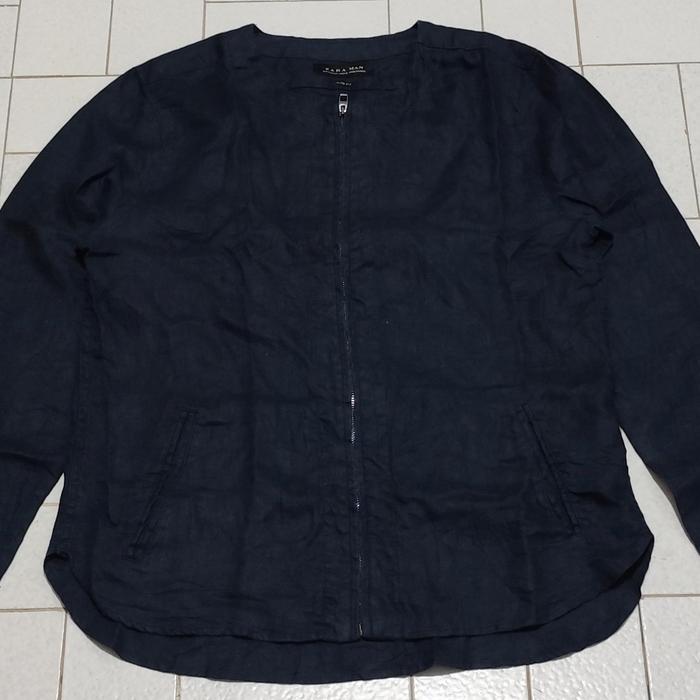 Jaket Casual Outer Zara Man Slim Fit Navy