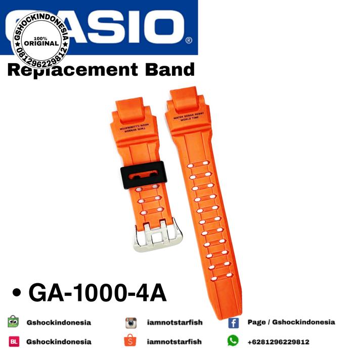 Replacement Band Tali Jam Gshock GA-1000-4A orange g-shock GA1000