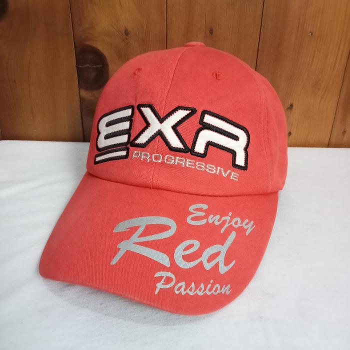 topi exr merah base ball Preloved