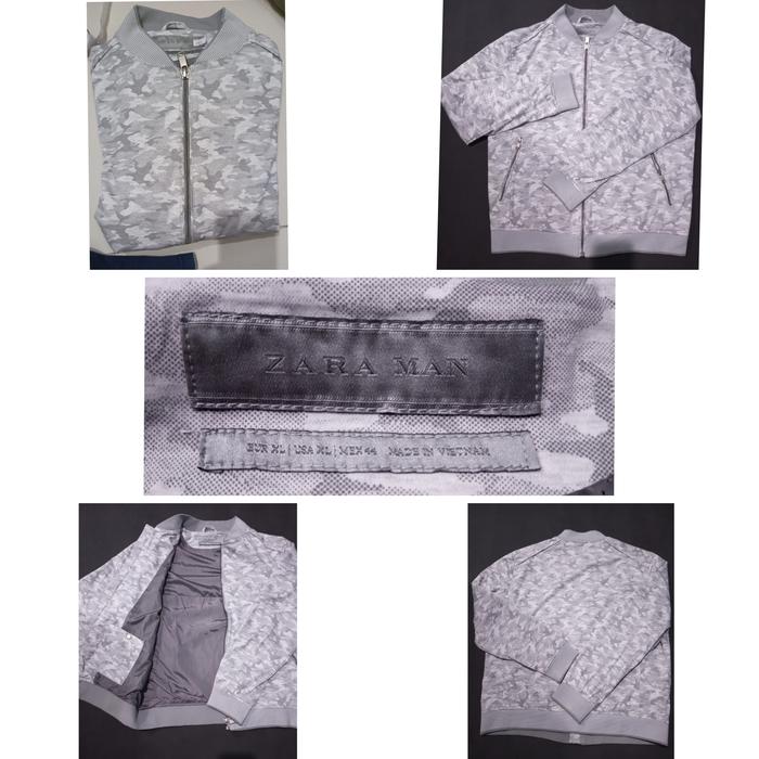 Thrift Jacket Camouflage ZARA MAN White Army