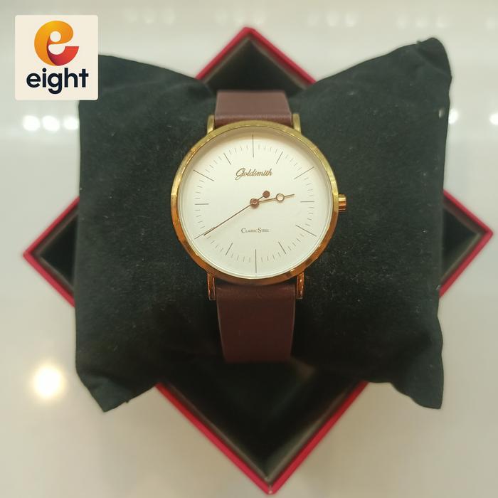 jam tangan wanita Goldsmith time gst-8054 lthr r/g