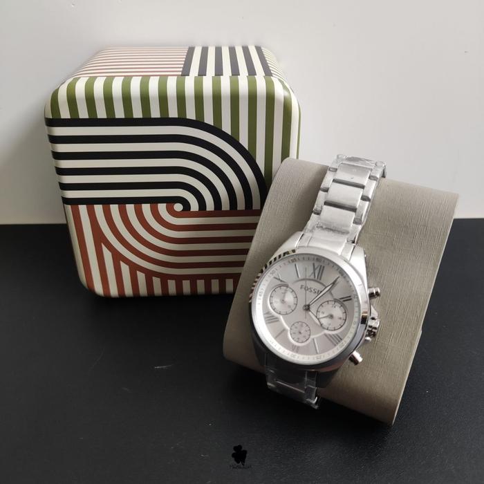 Nwt jam F*ossil BQ3035 Modern Courier Stainless Silver Original SALE