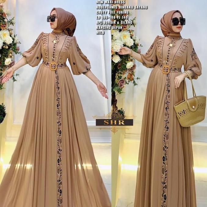 TERBARU/ Bee-Bee Clothes\ Ready!ori SHR maxydress couple Mom&kids bordir super cantik