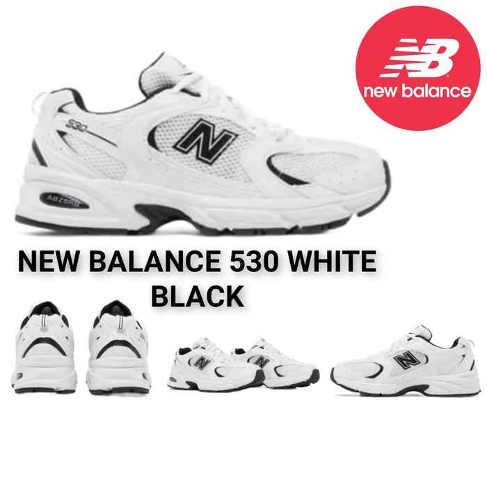 Sepatu Pria Wanita NB New Balance 530 White Black Sneaker Pria Wanita Sneakers Running Shoes Fashion