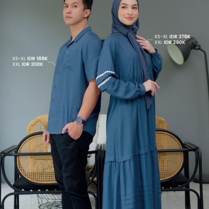 TERBARU/ Bee-Bee Clothes\ Baju Couple Nibras Alya Dan Busy 004 Gamis Koko Dewasa Busui Polos
