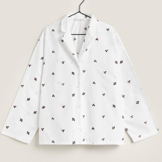 ZARA pajama top bordir preloved