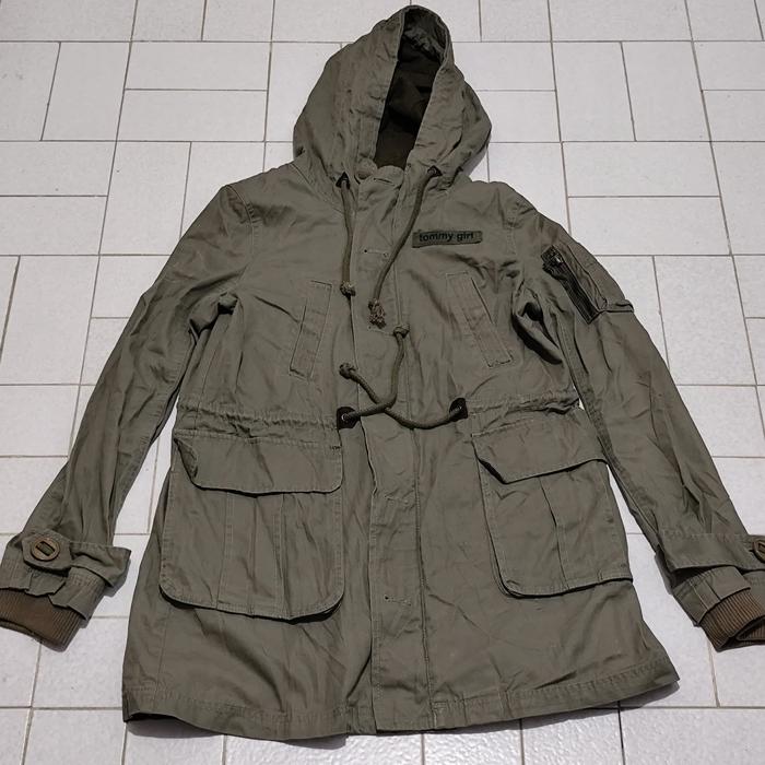 Jaket Parka Coat Tommy Girl Hijau Army