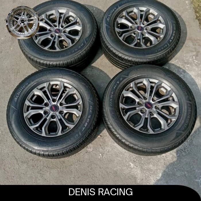 Jual velg OEM FORTUNER VNT TRD 17X7.1/2J ET25 PCD 6X139 , BAN ACHILLES DESERT HAWK H/T2, 265/65 R17,