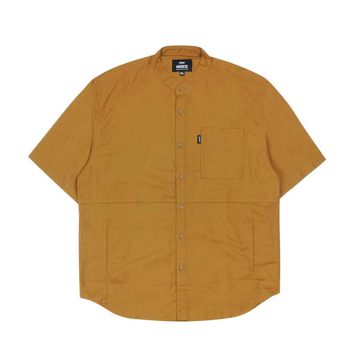 Baju Koko MGEE Original - Kemeja Koko Lengan Pendek Original MGEE Ahmir CKPR 003 Mustard