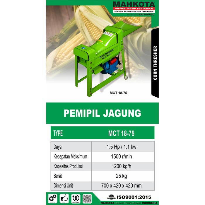 Mesin Pemipil Jagung Mahkota MCT 18- 75