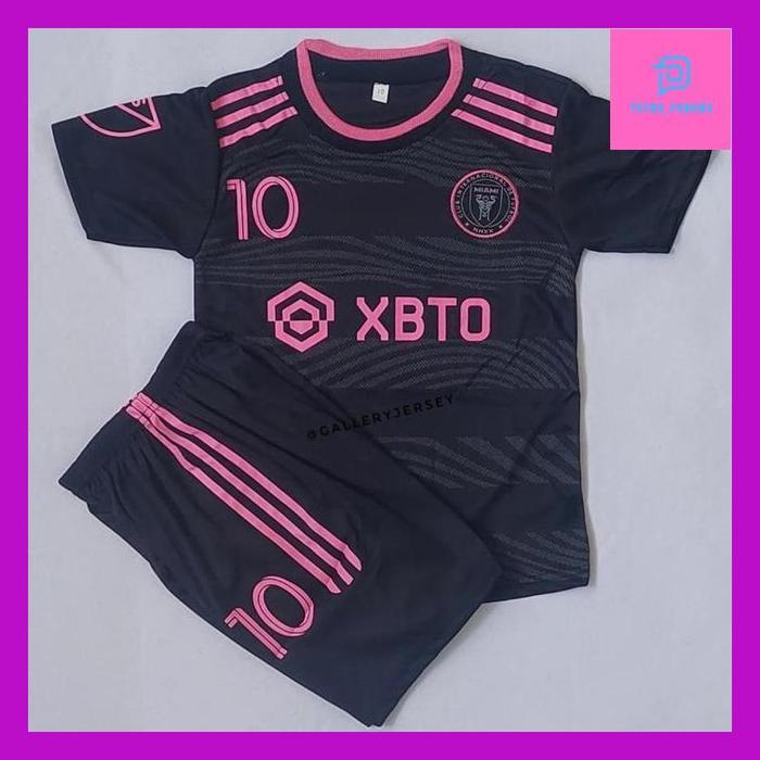 Patwa_ Setelan Baju Bola Anak Anak Inter Miami Messi Home Setelan Jersey Anak Anak Inter Miami Home 