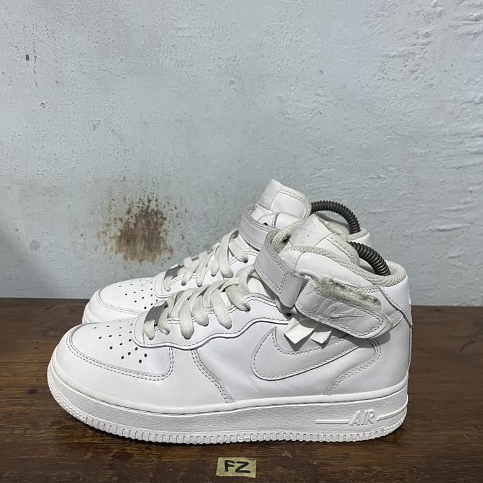 Sepatu second ori Nike af1 mid fullwhite size 37,5