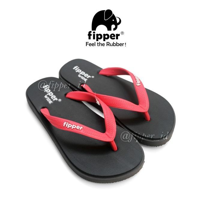 Sandal Fipper Wide Original for Man/Woman - Black/Grey/Red