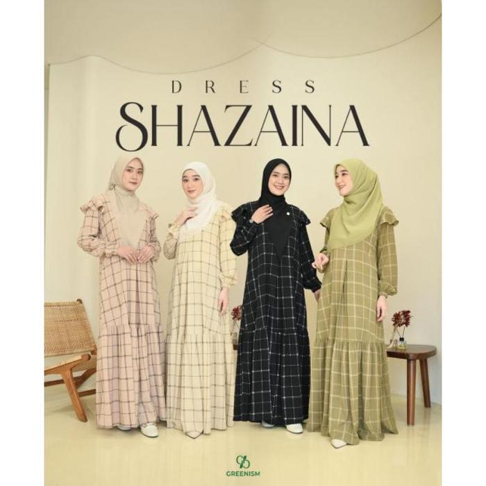 SHAZAINA DRESS BY GREENISM | GAMIS MOTIF KOTAK KOTAK STYLISH