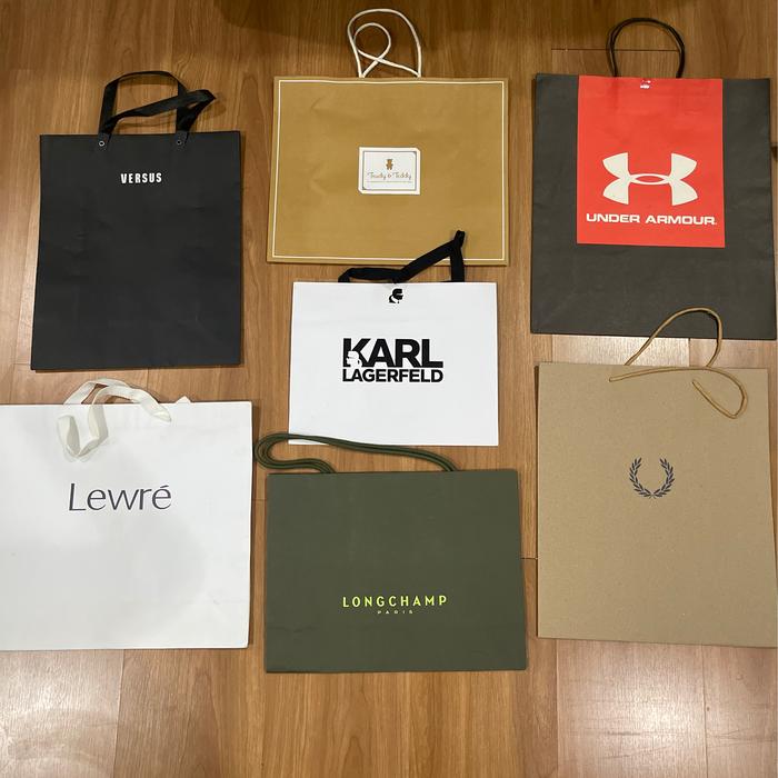 Paperbag original longchamp/fredperry/karl lagerfeld dll