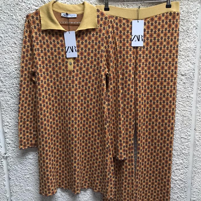 Zara flowers one set knit