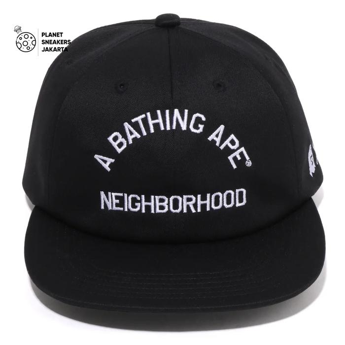 Bape x Neigborhood Panel Cap Hitam Original - Topi Baru dengan Desain Khas A Bathing Ape & Neighborh
