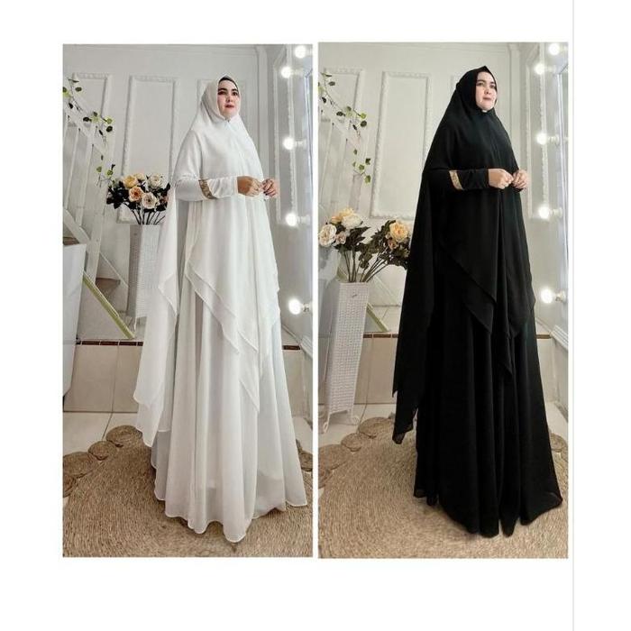 (GAMIS SET SYARI EDISI JUBAH EDISI UMROH HAJI SERIES BY DIJAH ORI PREMIUM GAMIS DIJAH TERBARU