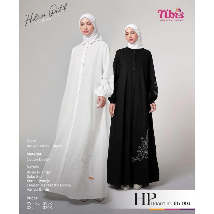 GAMIS NIBRAS HP 004 / GAMIS NIBRAS TERBARU ORI BRANDED / GAMIS TERBARU / BAJU LEBARAN 2024 / BAJU BU