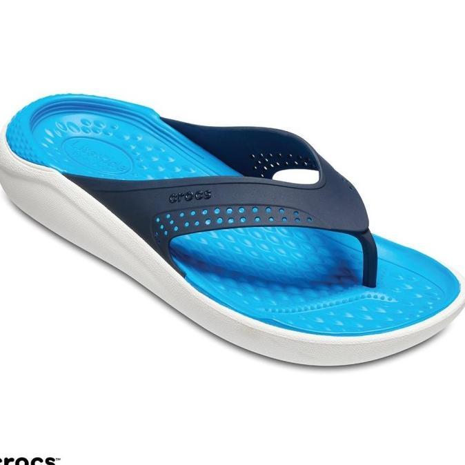 Crocs Literide Flip / Sandal Crocs Jepit / Sandal Unisex / Sandal Pria / Sandal Wanita - Blue 462