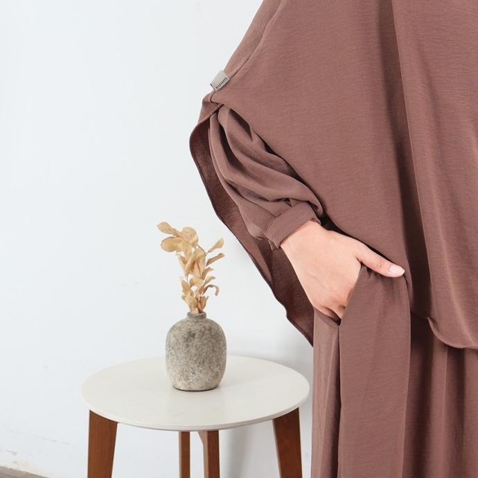 Umayyah Set Abaya Syari Set Gamis Syari Baju Muslim Oneset By Umnawear