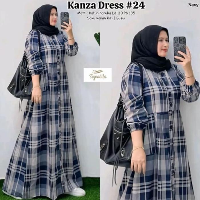 KANZA DRESS#24 /KANZA DRESS#27 GAMIS KATUN KOTAK TERBARU