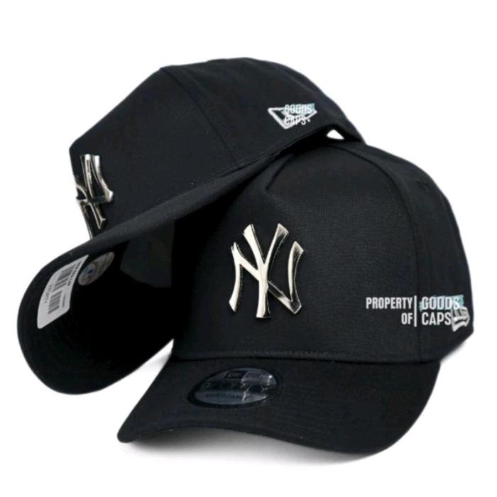 New TOPI BASEBALL NY HITAM LOGO BESI KUNING PUTIH HITAM CROM PRIA WANITA SIMPLE/COWO CEWE Terlaris