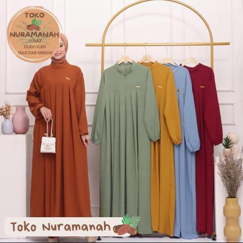 Gamis Crinkle Polos Baju Muslim Lebaran Gamis Keluarga [Toko Nuramanah]