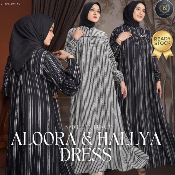 HALLYA ALOORA DRESS NADHEERA LUXURY salur gamis nadhera HALYA haliya haliyya halia hayla