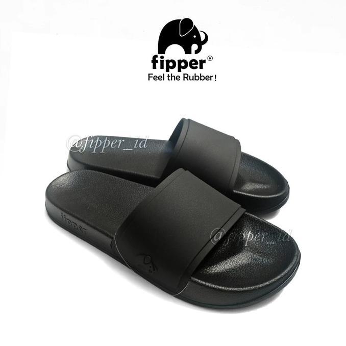 CYLENA_ [FIPPER SLIP ON] - BLACK/BLACK/BLACK - SANDAL SELOP PRIA & WANITA ORIGINAL