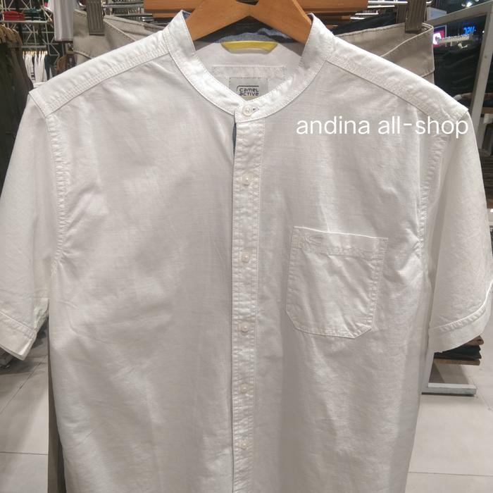 CAMEL ACTIVE Baju Koko kerah sanghai Lengan Pendek.PUTIH
