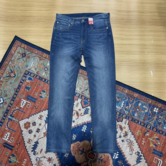 GU jeans denim celana panjang pria wanita ukuran 28 29 S original slim fit