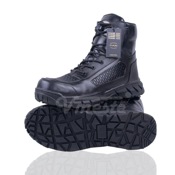 SEPATU PDH LANTAS BOA G2 RAIDERS BLACK'RUN 6 inch TNI POLRI SECURITY TYPE JARING TAWON KULIT SAPI VM