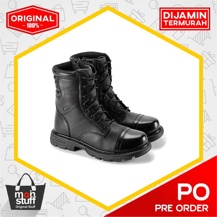 Sepatu Safety Thorogood GEN-Flex2 8” Side-Zip Black Tactical Boots for Men and Women - High-Shine Le