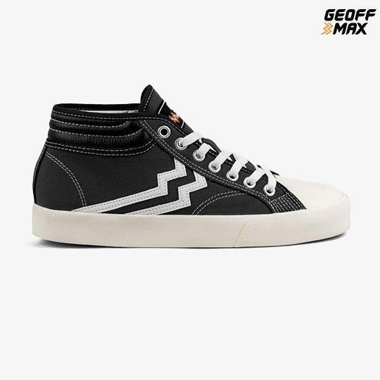 Geoff Max - Maverick Mid Black White | Sepatu Pria Wanita Sneakers Casual Sekolah Kuliah