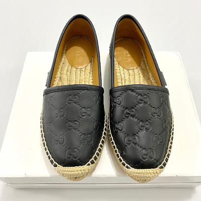 Gucci Black Gucci Signature Espadrilles Size 35