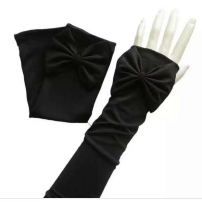 Handshock jempol pita manset tangan wanita muslimah engkel syari handsock polos bunga renda muslim w